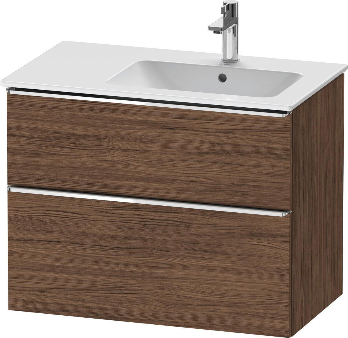 DURAVIT D-Neo Waschtischunterbau 810 mm Weiß Matt mit Bronze Griff und Soft-Close