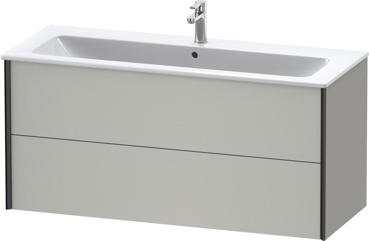Duravit XViu Waschtischunterbau wandhängend 1210 mm, 2 Schubkästen, champagner matt/weiß matt