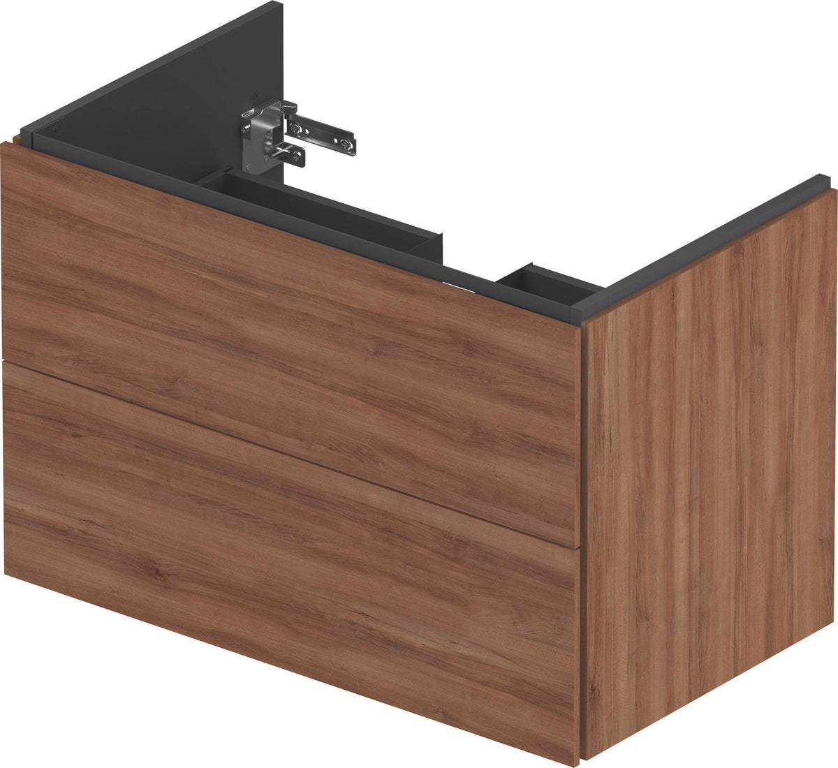 Duravit L-Cube Waschtischunterbau 820 mm taupe matt mit 2 Schubkästen und Tip-On-Technik