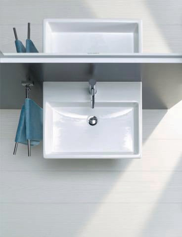 DURAVIT Waschtisch Vero Air 600 mm mit Überlauf, 1 Hahnloch, weiß – Wandmontage