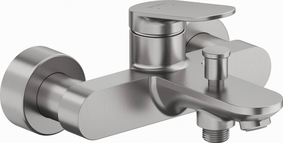 Duravit Wave Einhebel-Wannenmischer Aufputz mit Keramikmischsystem und Umsteller, Chrom