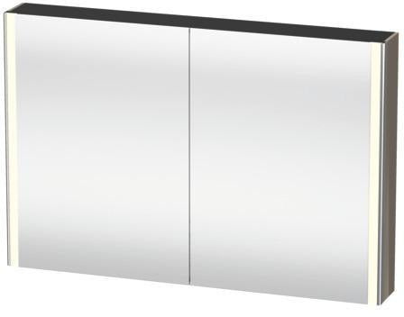 Duravit XSquare Spiegelschrank 1200 mm mit LED-Beleuchtung & Soft-Close, Weiß Seidenmatt