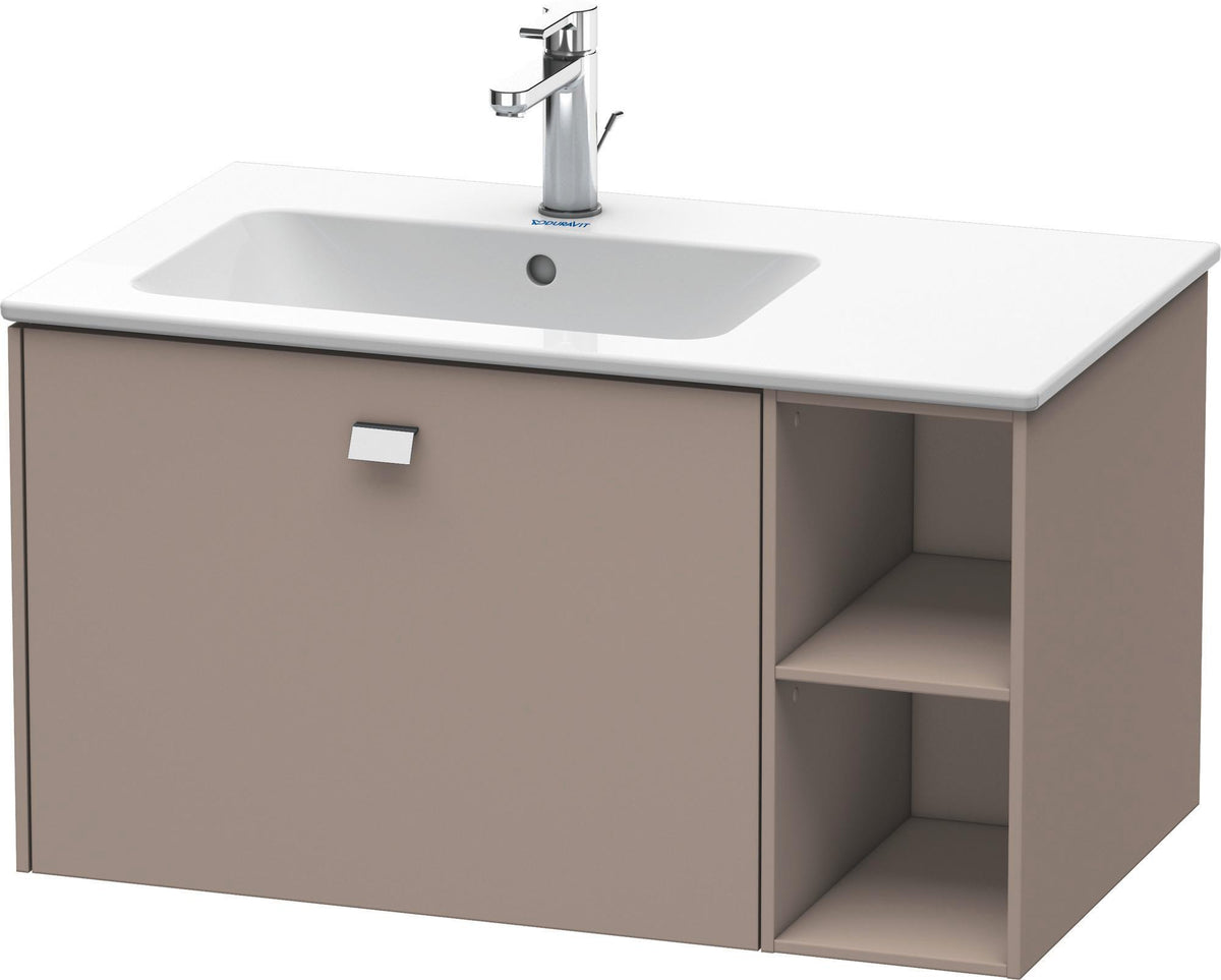 DURAVIT Brioso Waschtischunterbau 820 mm, 1 Auszug, Becken links, Betongrau Matt