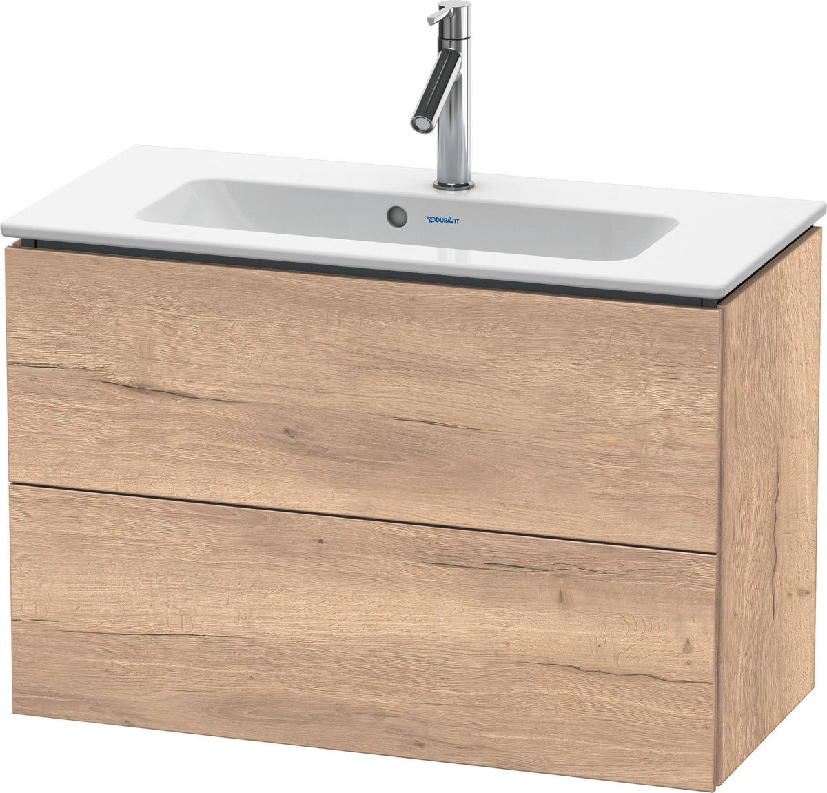 DURAVIT L-Cube Waschtischunterbau 820 mm weiß matt mit 2 Schubkästen und Tip-On-Technik