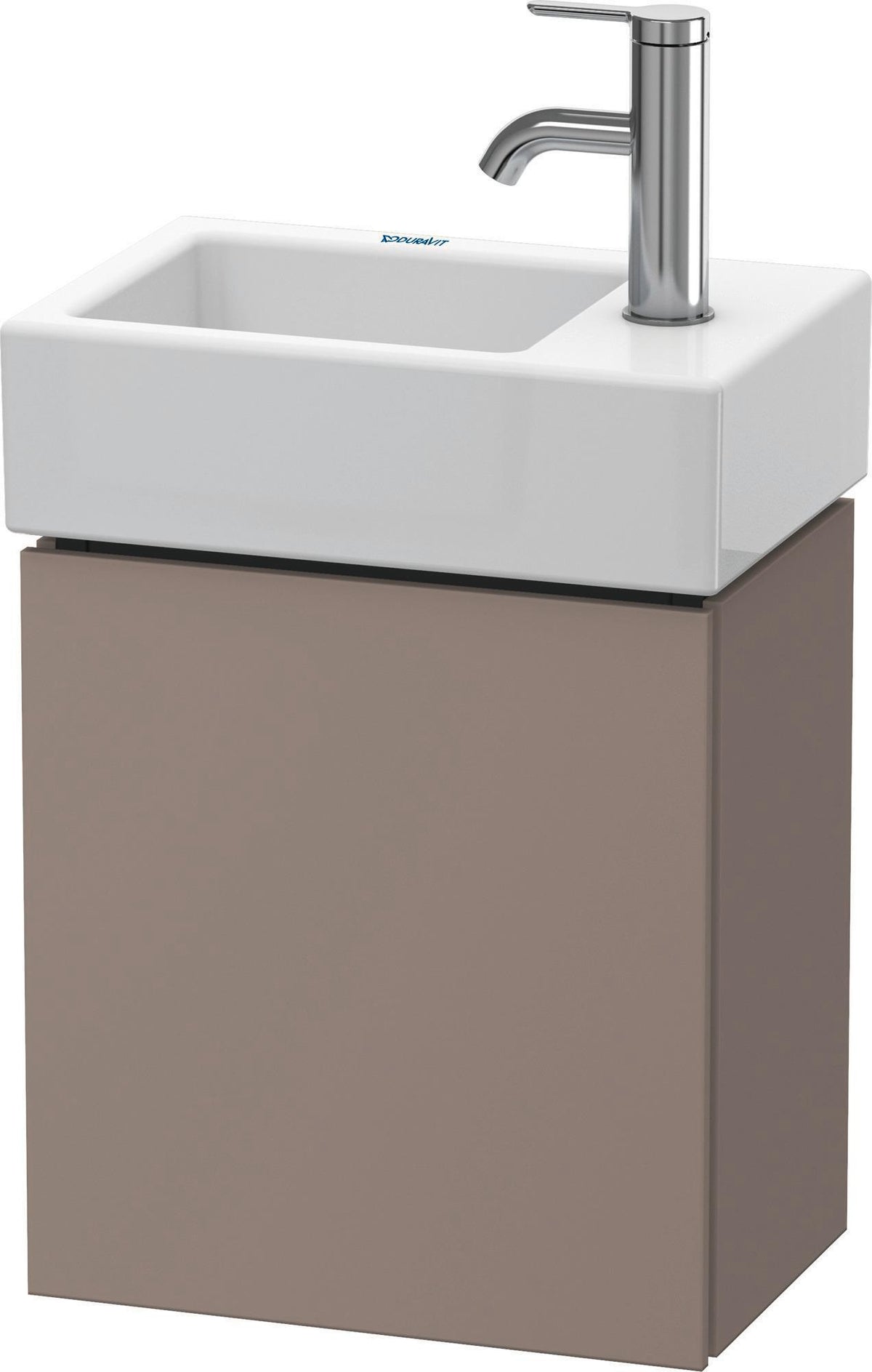 DURAVIT L-Cube Waschtischunterbau betongrau matt, 1 Tür, Anschlag links, wandhängend