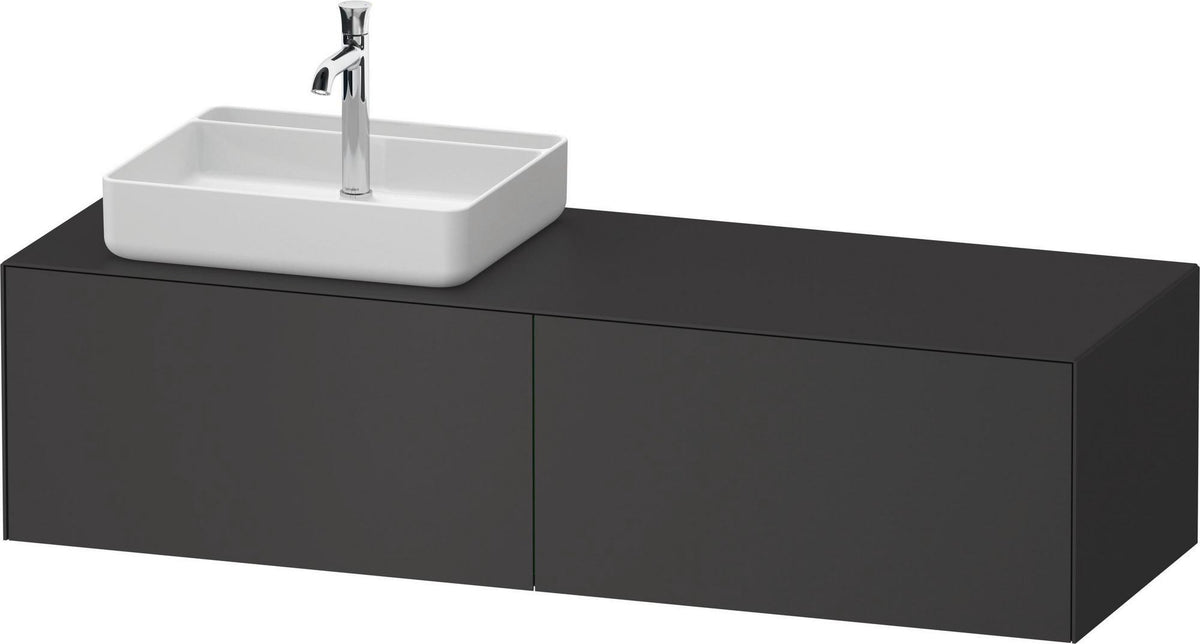 DURAVIT White Tulip Konsolen-Waschtischunterbau 1600 mm wandhängend, 2 Auszüge, weiß seidenmatt