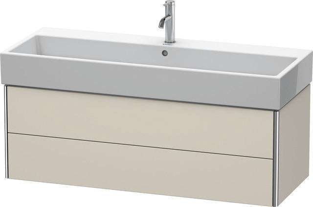 Duravit XSquare Waschtischunterbau 1184 mm mit 2 Schubkästen in Steingrau matt
