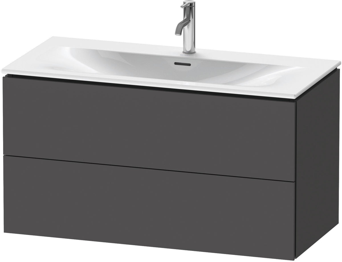 DURAVIT L-Cube Waschtischunterbau, wandhängend, 1020 mm, 2 Schubkästen, weiß matt