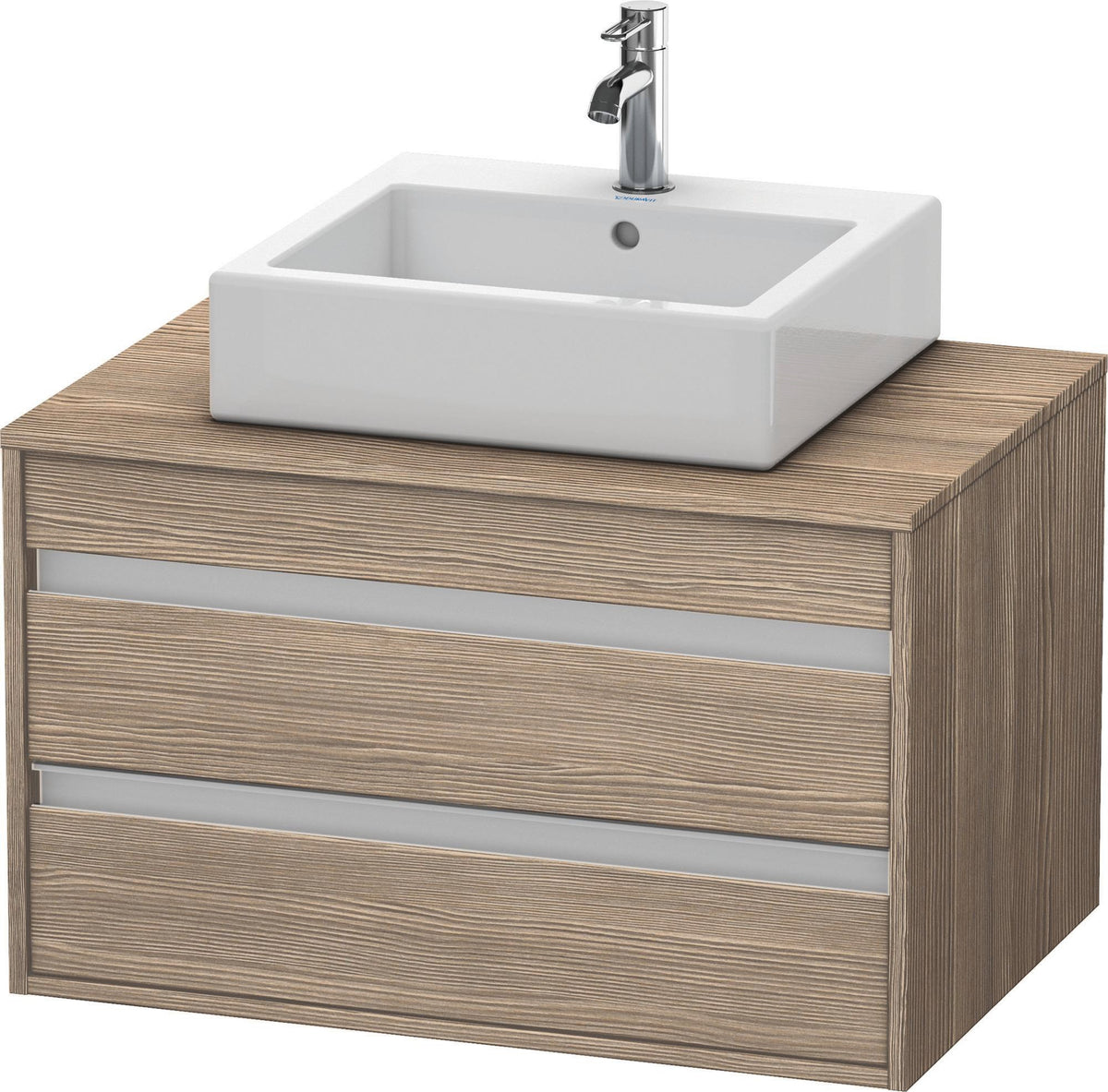 DURAVIT Ketho Waschtischunterbau wandhängend 800 mm Eiche Terra mit 2 Schubkästen
