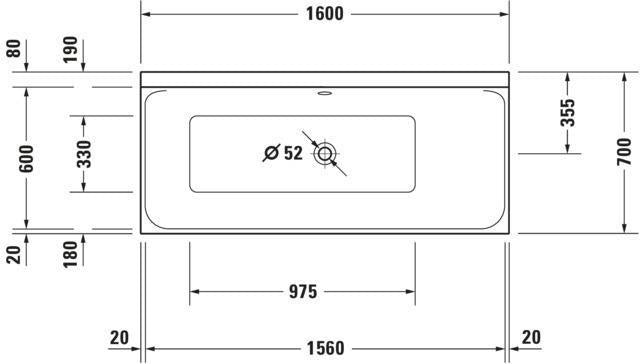Duravit P3 Comforts Einbau-Badewanne 1600x700 mm Weiß, rechte Ausführung, 1 Rückenschräge