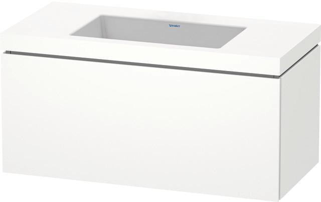 DURAVIT L-Cube Waschtischset 1000x480mm mit Vero Air Möbelwaschtisch, ohne Überlauf, s-matt