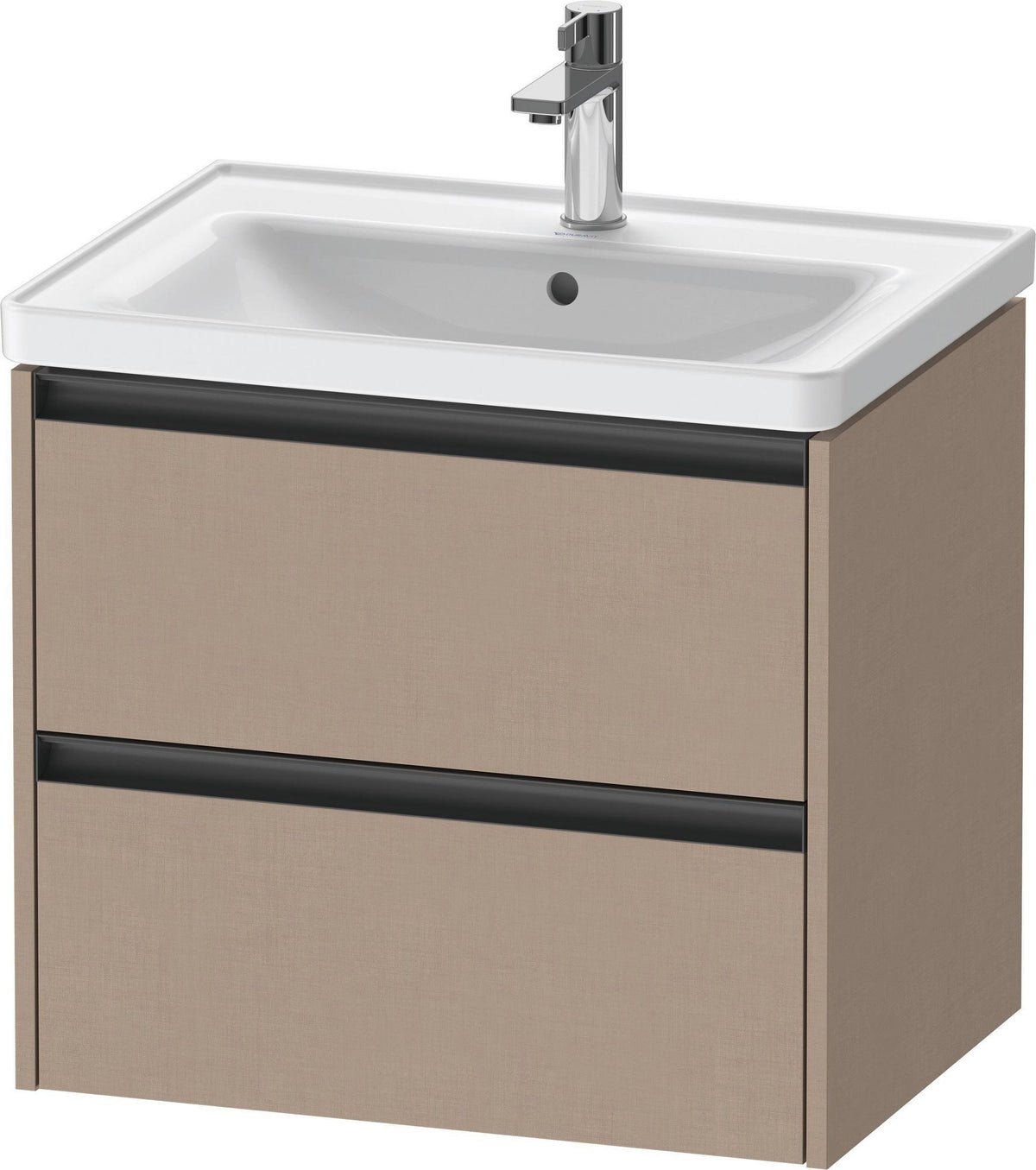 DURAVIT Ketho.2 Waschtischunterbau 634 mm betongrau matt mit 2 Schubkästen und Soft-Close