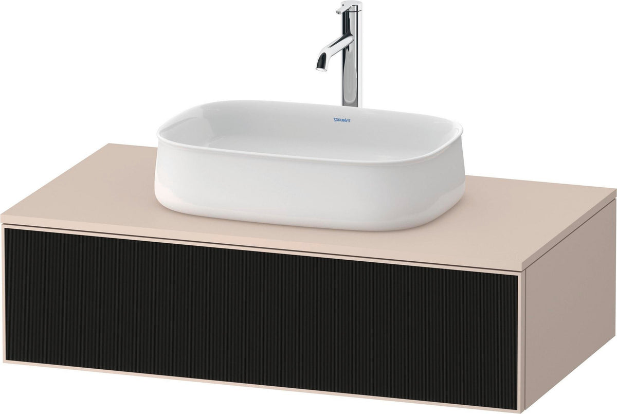 Duravit Zencha Konsolen-Waschtischunterbau 1000 mm Eiche Anthrazit mit 1 Auszug