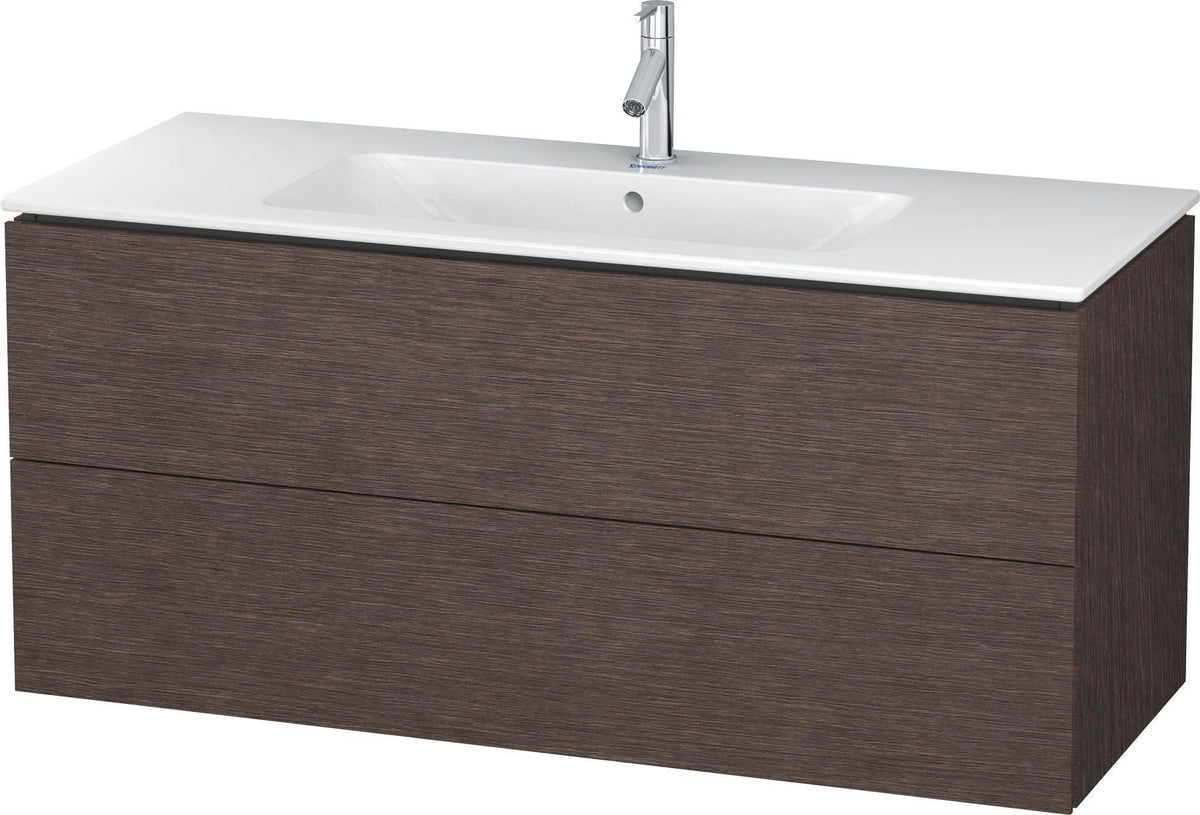 Duravit L-Cube Waschtischunterbau 1220 mm taupe matt mit 2 Schubkästen und Tip-On-Technik