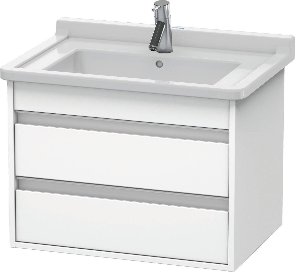 DURAVIT Waschtischunterbau Ketho wandhängend 650 mm weiß matt mit 2 Schubkästen