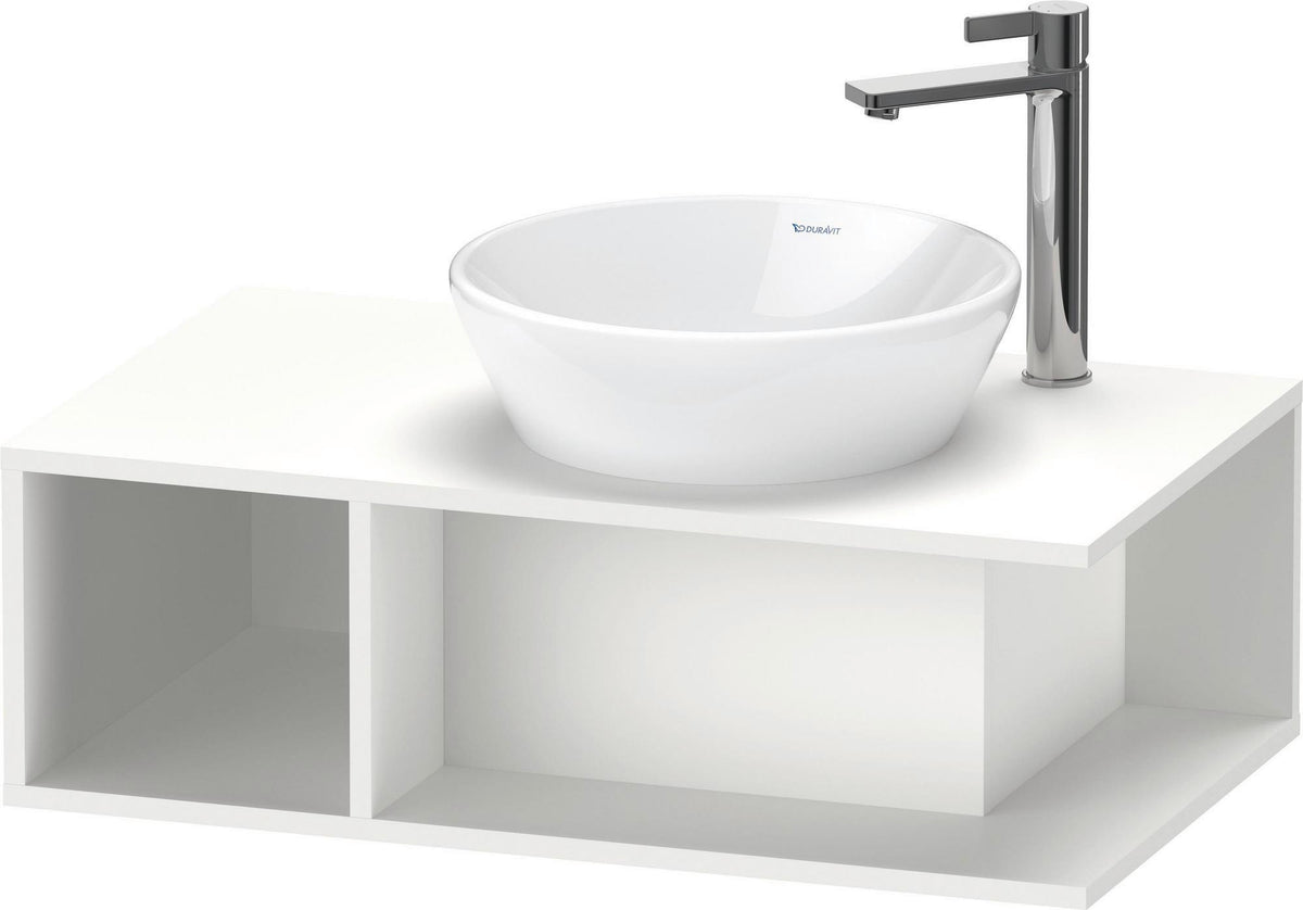 DURAVIT D-Neo Waschtischunterbau wandhängend 800 mm betongrau matt, Becken rechts, 1 offenes Fach
