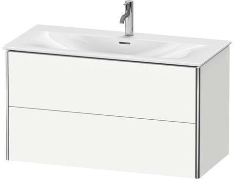 Duravit XSquare Waschtischunterbau 1010 mm mit 2 Schubkästen in Steingrau Matt – wandhängend