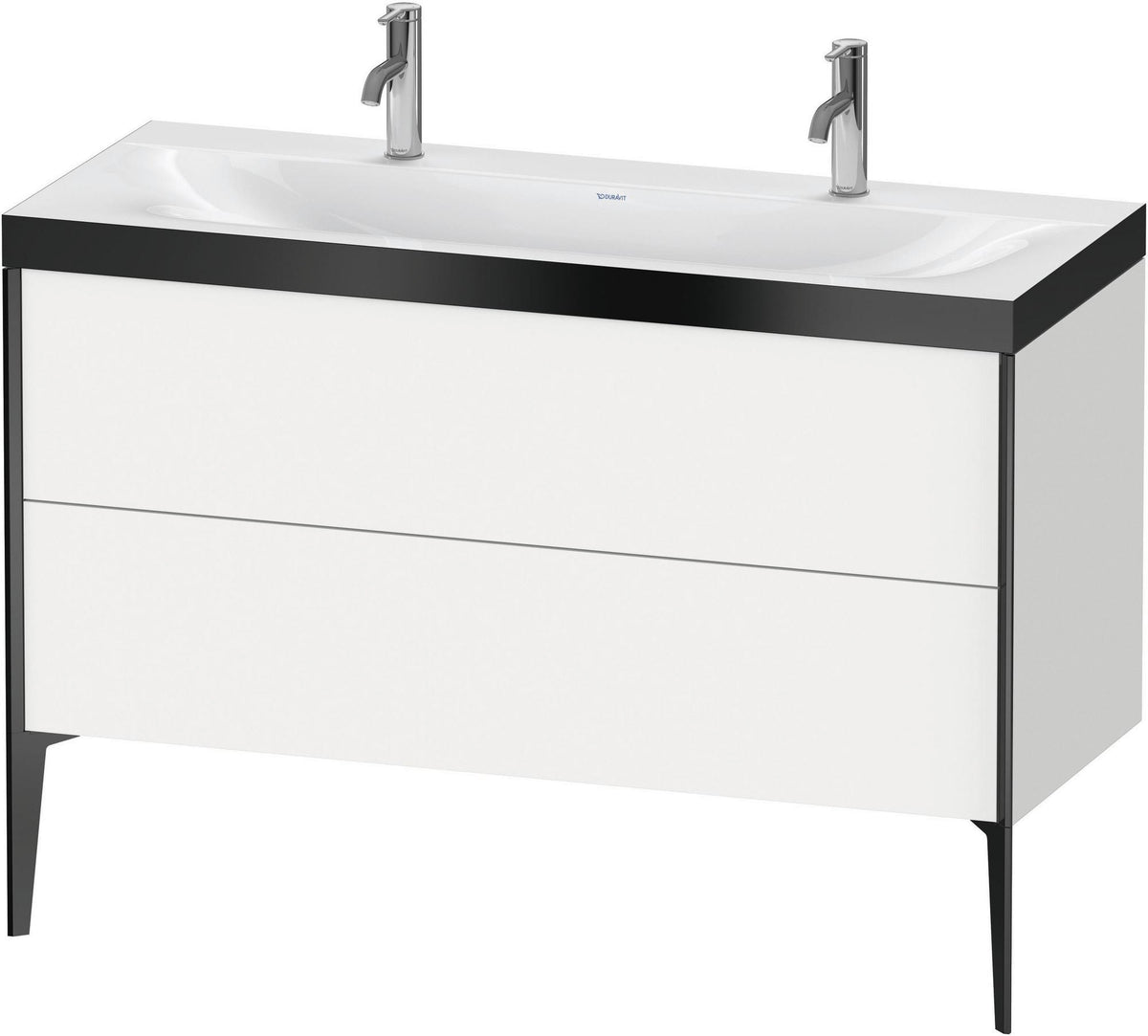 DURAVIT XViu c-bonded Waschtischunterbauset 1200 mm, weiß seidenmatt, bodenstehend, 2 Auszüge