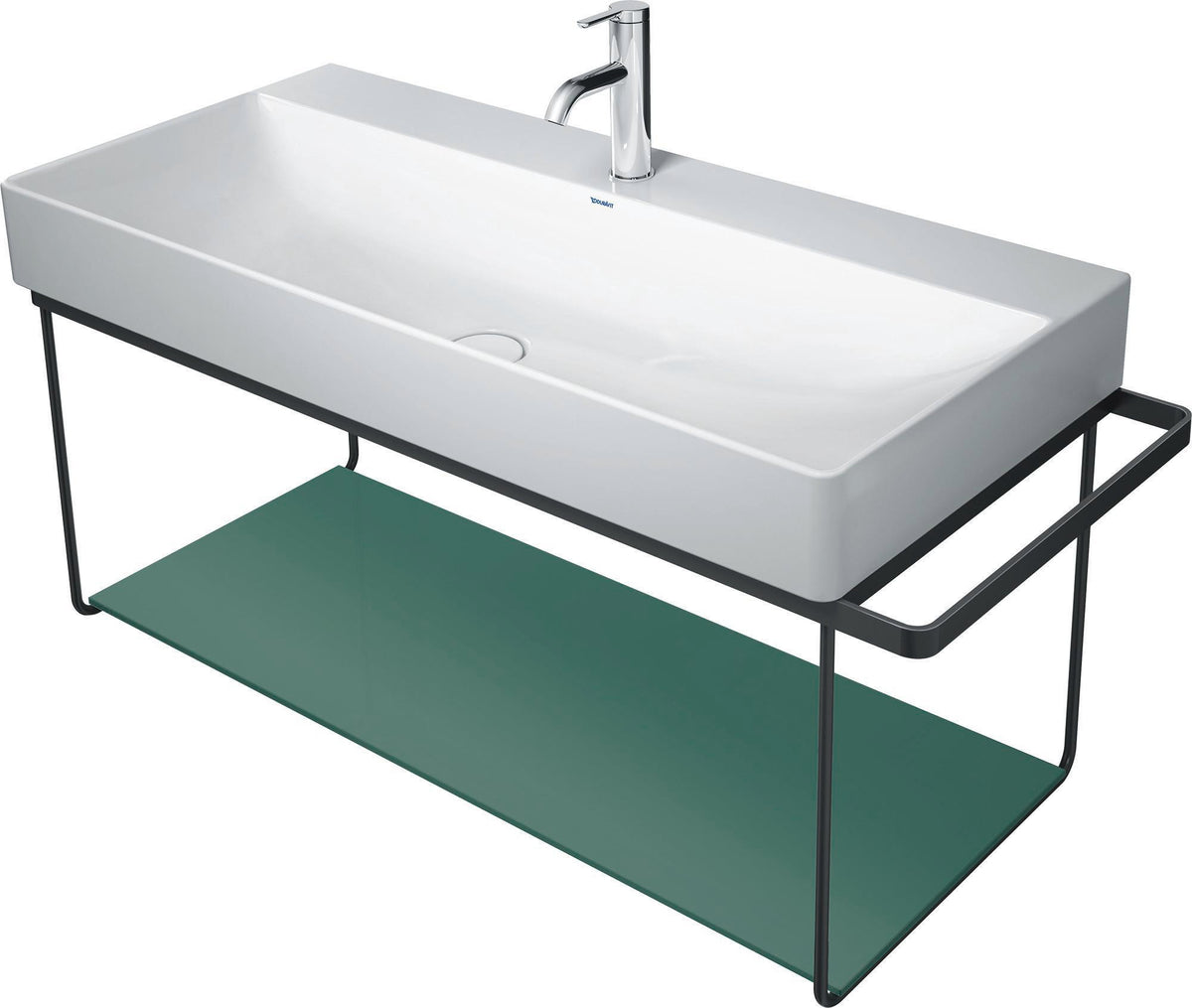Duravit DuraSquare Glaseinleger Jade – Sicherheitsglas 380 x 970 mm für Metallkonsolen