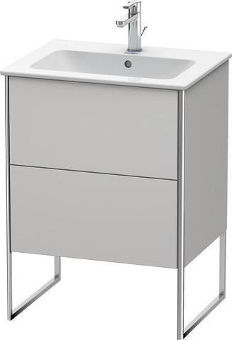 Duravit XSQUARE Waschtischunterbau 610 mm mit Auszug und Fußgestell – s-matt ES Ahorn
