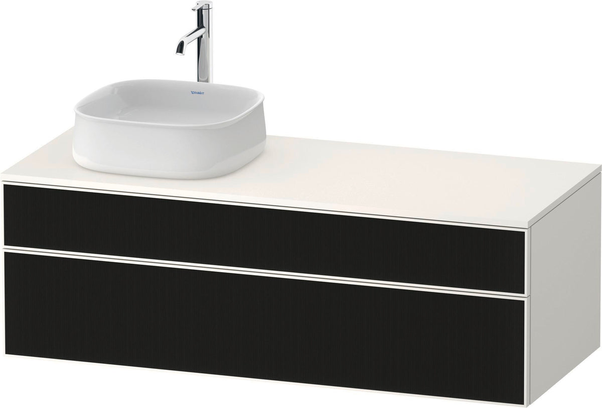DURAVIT Zencha Konsolen-Waschtischunterbau 1300 mm Eiche Anthrazit wandhängend