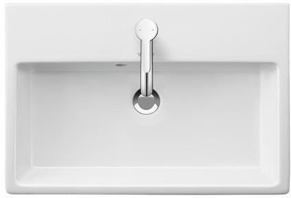 DURAVIT Vero Air Waschtisch 600 mm Weiß mit Überlauf und Hahnlochbank