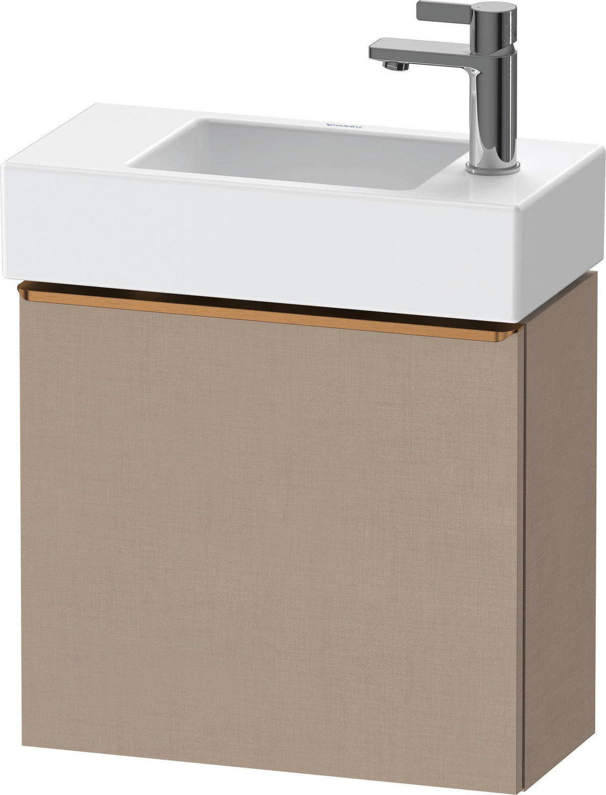 DURAVIT D-Neo Waschtischunterbau 484 mm Eiche Schwarz Matt, 1 Tür, Bronze Griff