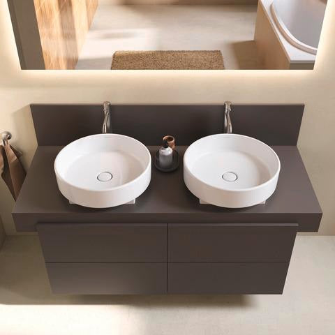 DURAVIT Balcoon Konsole 1400 mm mit Ausschnitt links – Elfenbein Matt