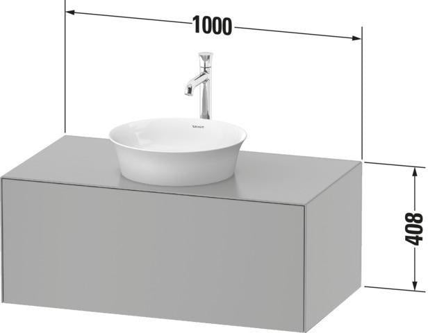 DURAVIT White Tulip Waschtischunterbau wandhängend 1000 mm Nussbaum Taupe Hochglanz
