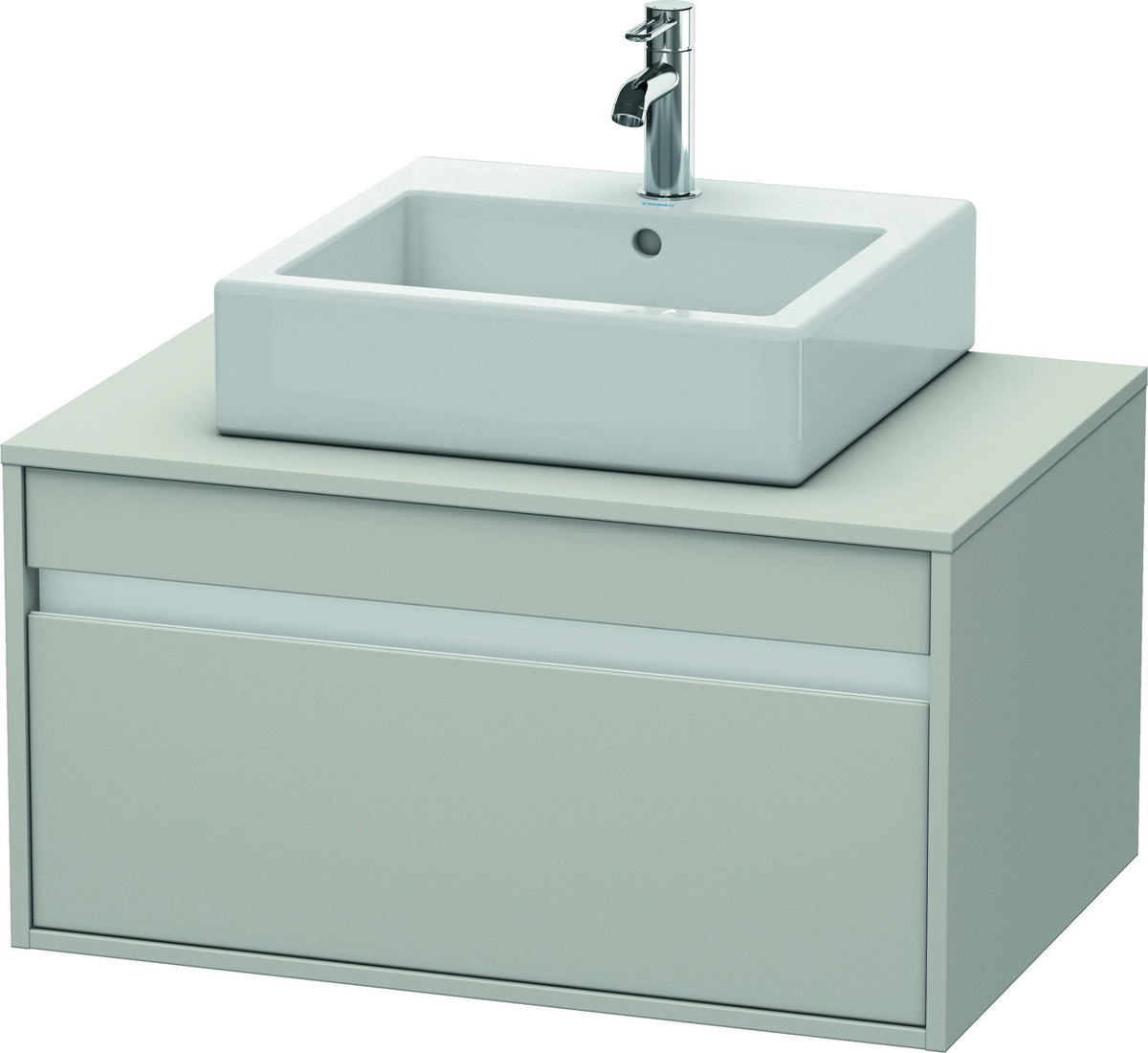 Duravit Ketho Waschtischunterbau wandhängend 800 mm, 1 Auszug, weiß matt, für Aufsatzwaschtisch