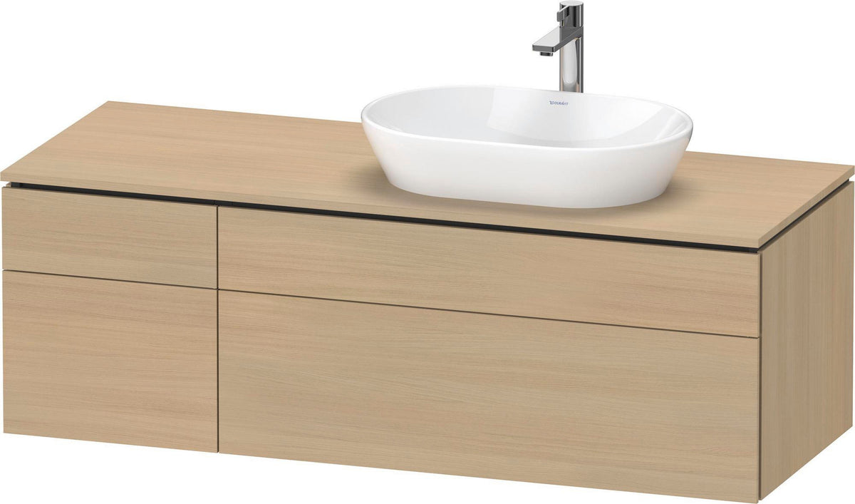 Duravit L-Cube Waschtischunterbau 1420 mm Taupe supermatt mit Tip-on und Soft-Close