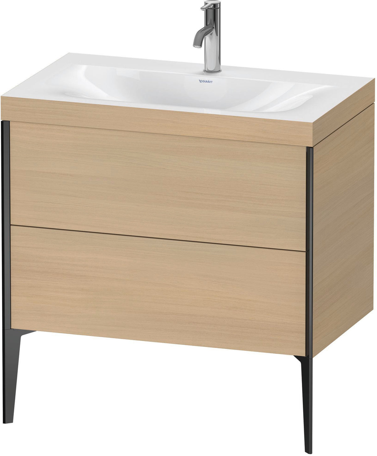 DURAVIT XViu c-bonded Waschtischset 800 mm mit 2 Auszügen, bodenstehend, Soft-Close