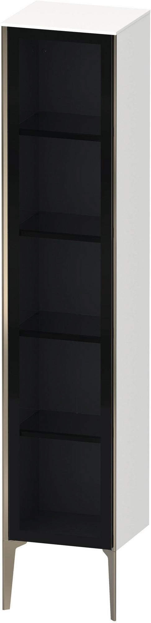 DURAVIT XViu Hochschrank 400 mm, 1 Tür, Parsolglas grau, Tip-On, wandhängend