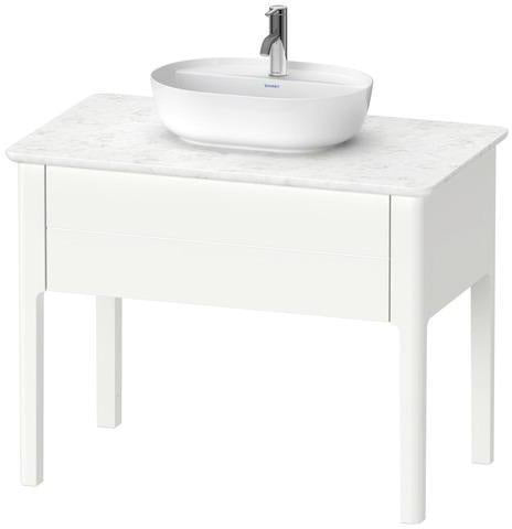 Duravit Luv Waschtischunterbau 938 mm weiß seidenmatt mit Tip-On-Technik von Cecilie Manz