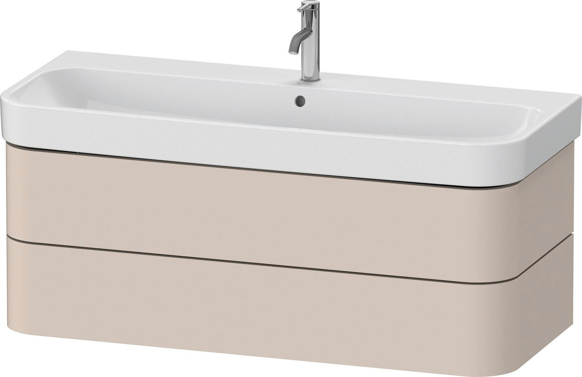 Duravit Waschtischunterbau Happy D.2 Plus 1175 mm taupe supermatt mit Tip-On-Technik