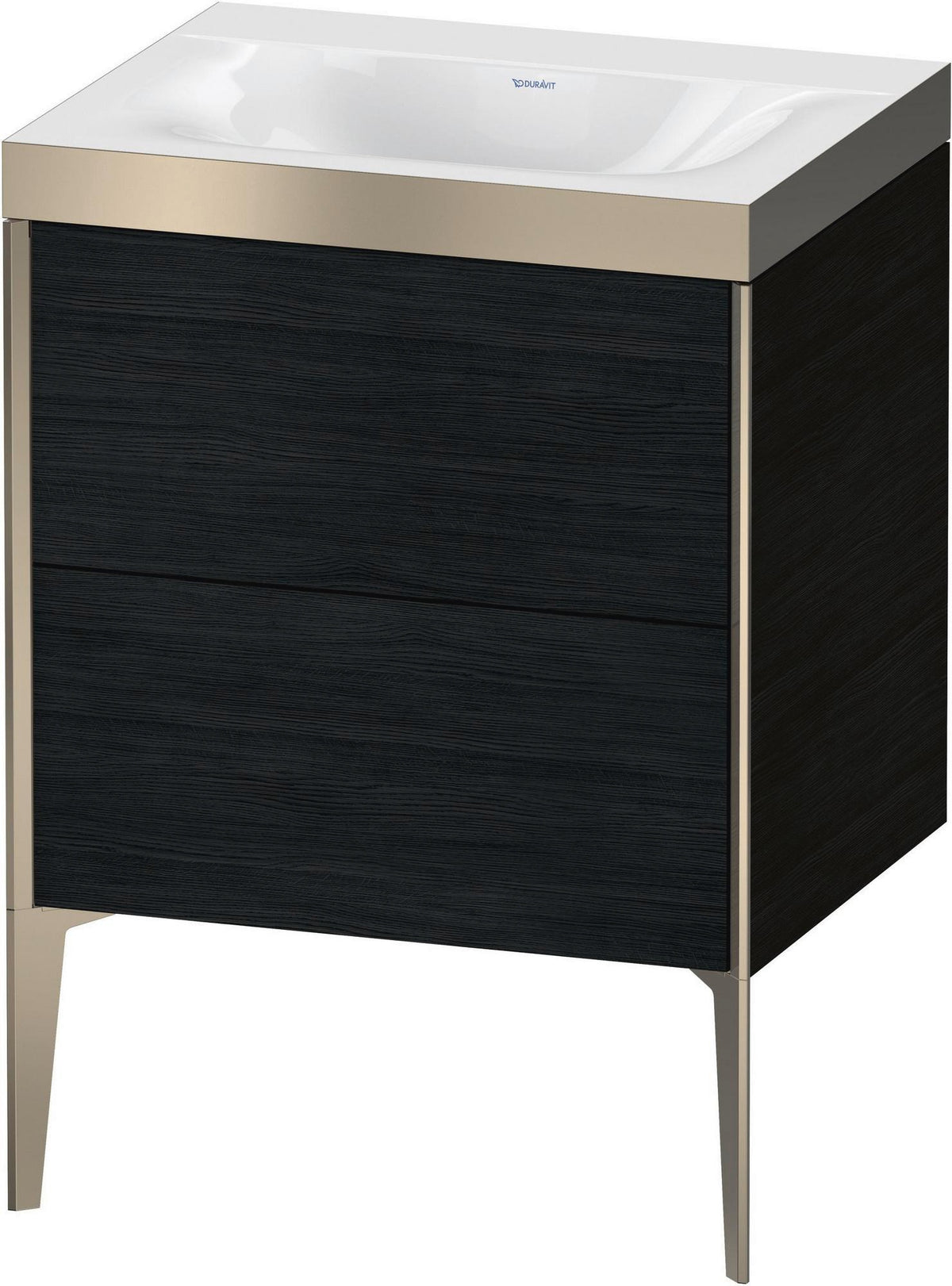 DURAVIT XViu c-bonded Waschtischunterbauset 610 mm Eiche mit 2 Auszügen