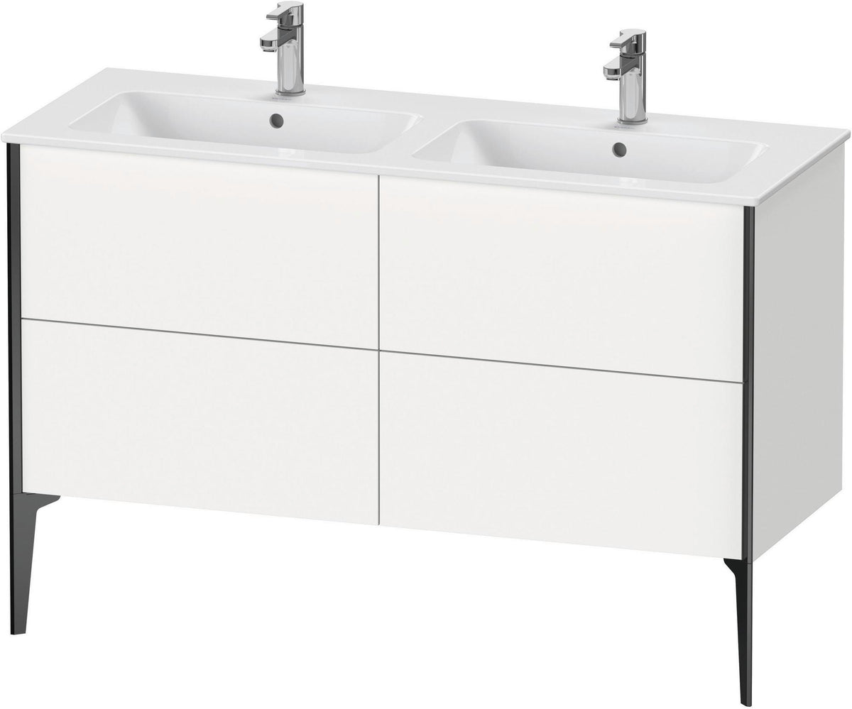 DURAVIT XViu Waschtischunterbau bodenstehend 1280 mm, 4 Auszüge, weiß matt – Tip-On