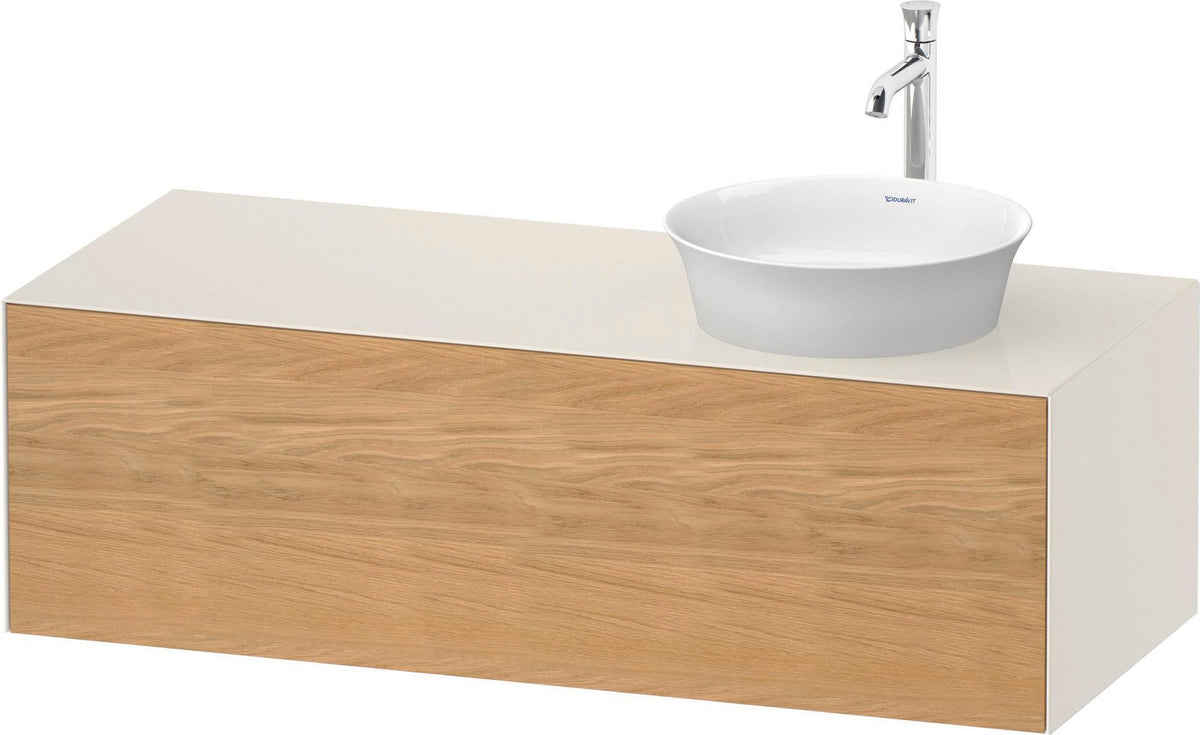 DURAVIT White Tulip Konsolenwaschtischunterbau 1300 mm Nussbaum Taupe mit 1 Auszug