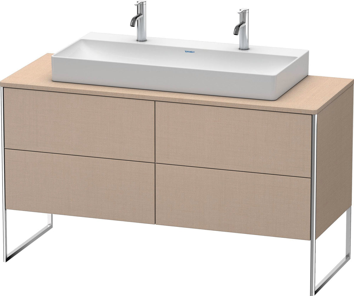 Duravit XSquare Waschtischunterbau 1400 mm betongrau matt mit 4 Auszügen und Tip-On-Technik