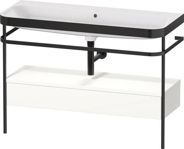 Duravit Waschtischset Happy D.2 Plus 1175x490mm ein Hahnloch taupe supermatt
