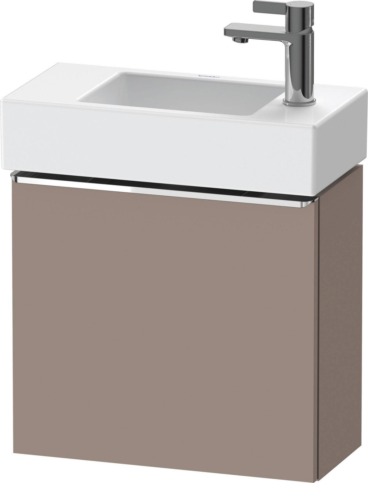 DURAVIT D-Neo Waschtischunterbau 484 mm Eiche Schwarz Matt, 1 Tür, Bronze Griff