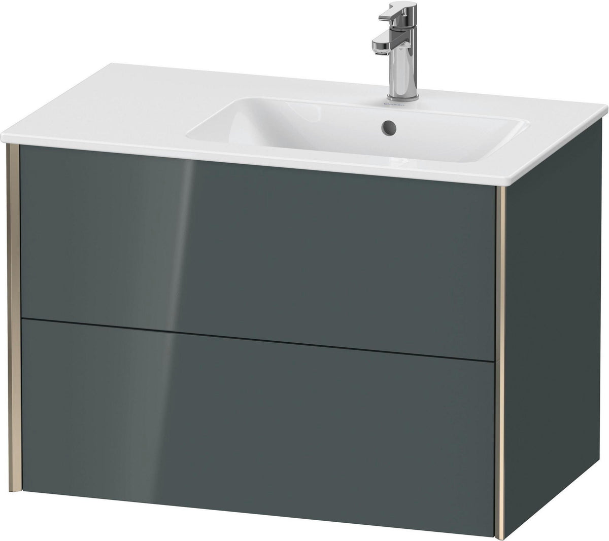 DURAVIT XViu Waschtischunterbau wandhängend 810 mm, 2 Schubkästen, weiß matt