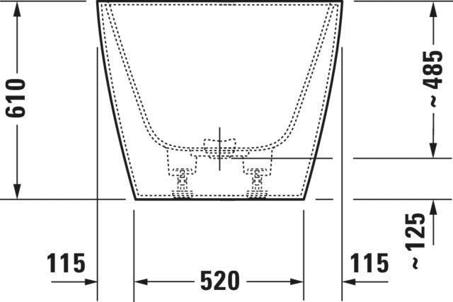 Duravit DuraSquare Freistehbadewanne 1600x750 mm weiß matt Mineralguss mit 2 Rückenschrägen