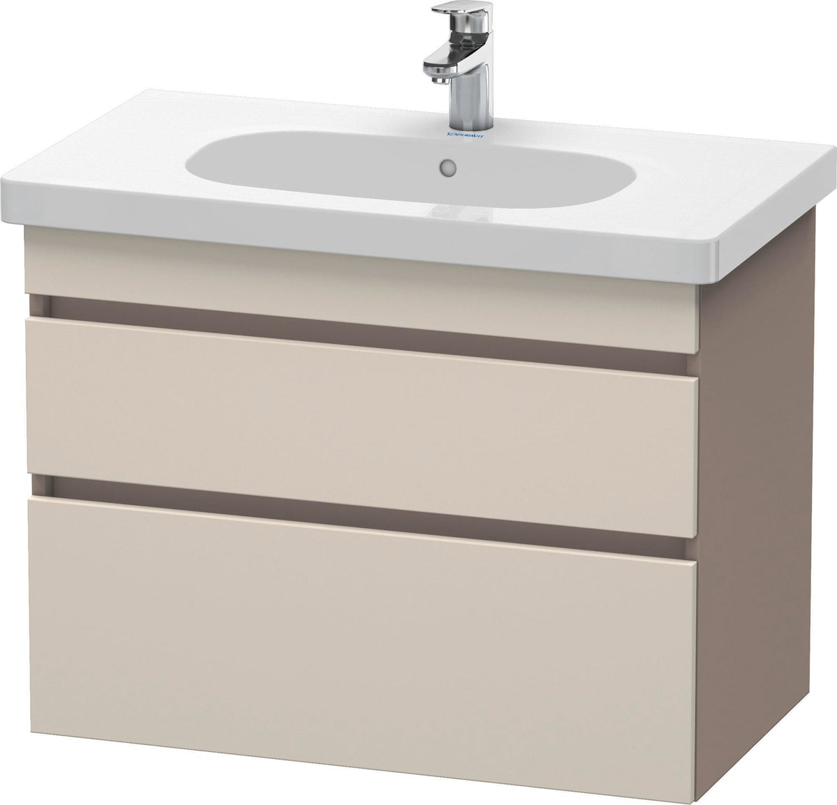 DURAVIT DuraStyle Waschtischunterbau 800 mm wandhängend, 2 Schubkästen, weiß matt – mit Soft-Close