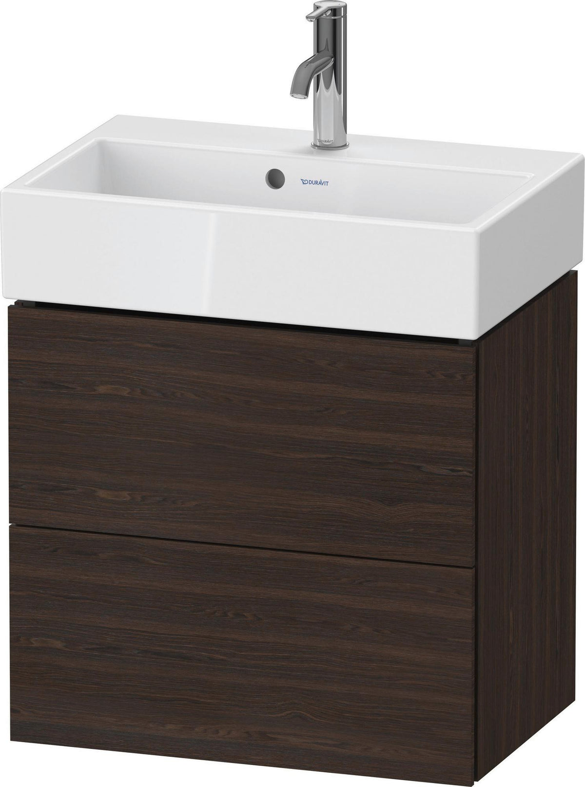 DURAVIT L-Cube Waschtischunterbau wandhängend, 2 Schubkästen, Weiß Matt, 584 mm