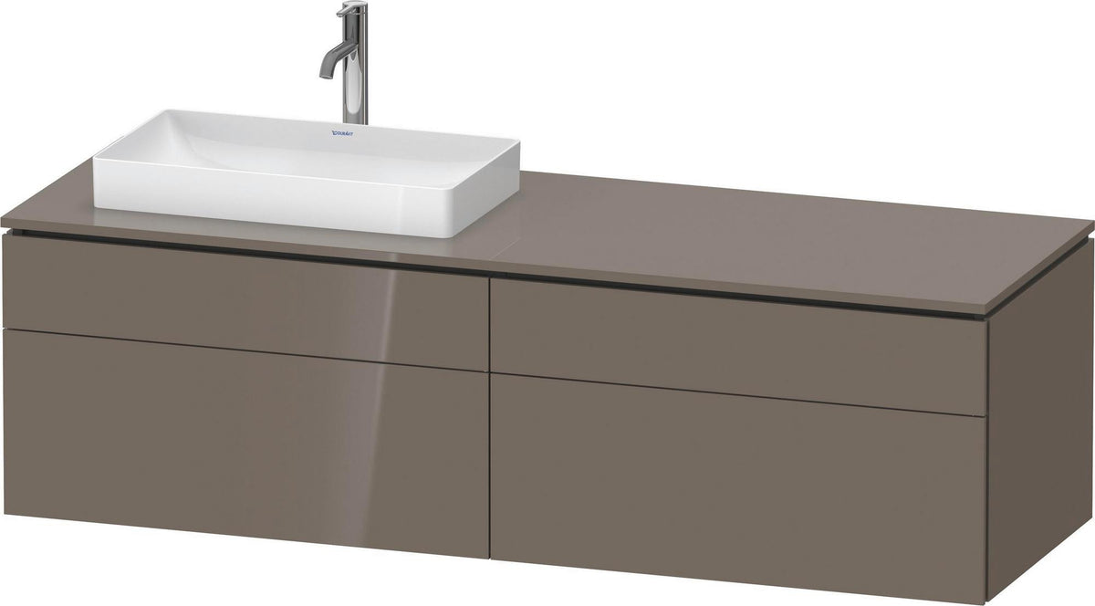 Duravit L-Cube Waschtischunterbau 1620 mm taupe supermatt mit Tip-On und Soft-Close