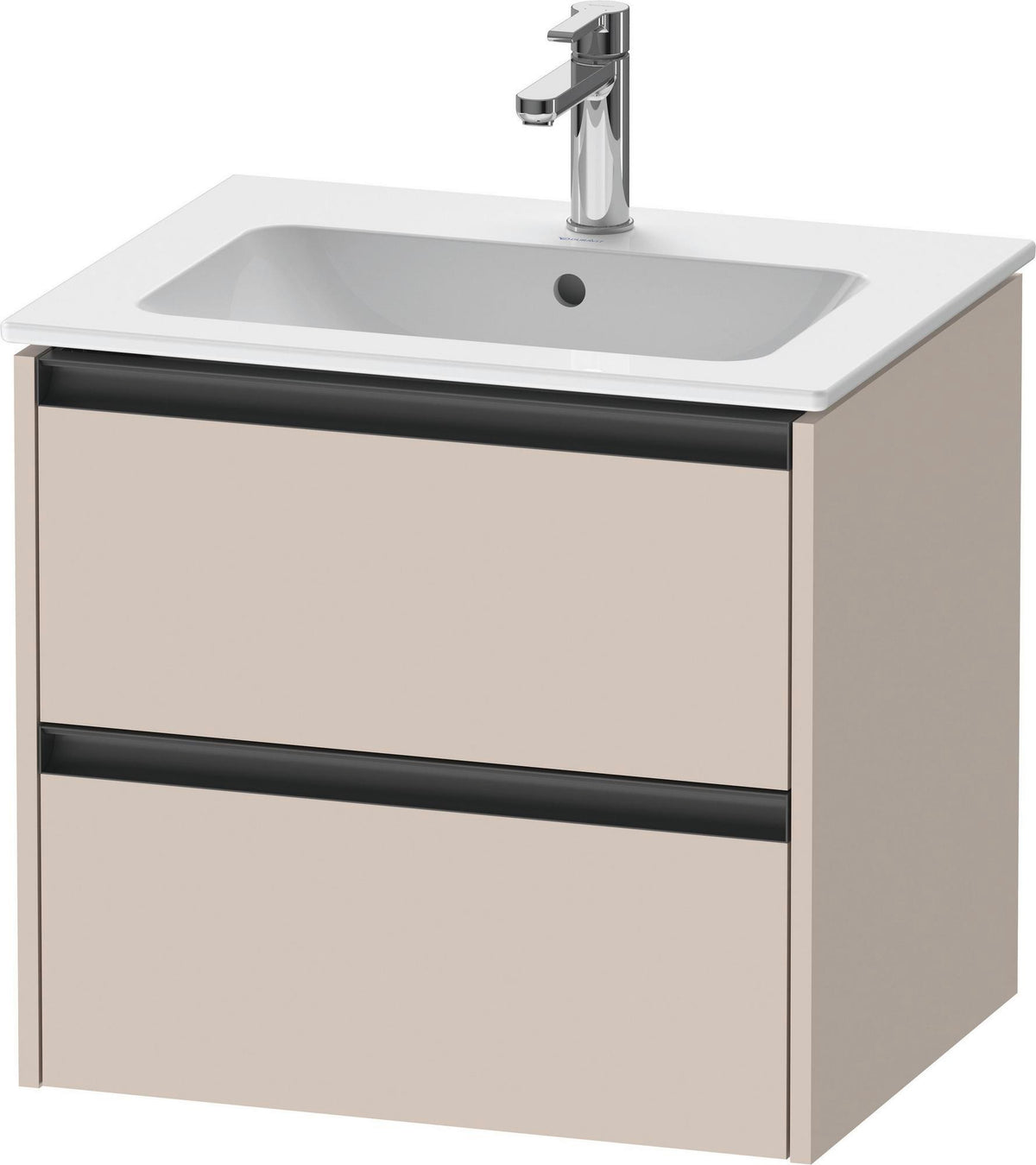 DURAVIT Ketho.2 Waschtischunterbau 610 mm betongrau matt mit 2 Schubkästen und Soft-Close