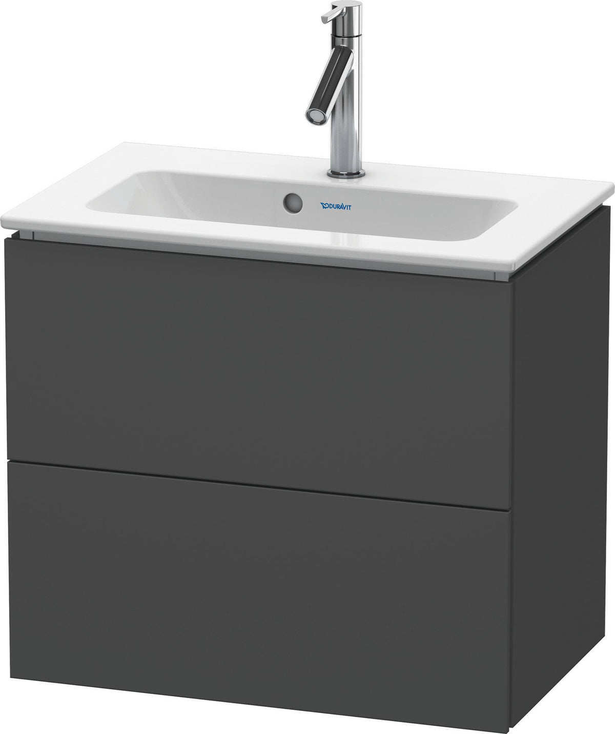 Duravit L-Cube Waschtischunterbau 620 mm Weiß Matt mit 2 Schubkästen und Tip-On Technik