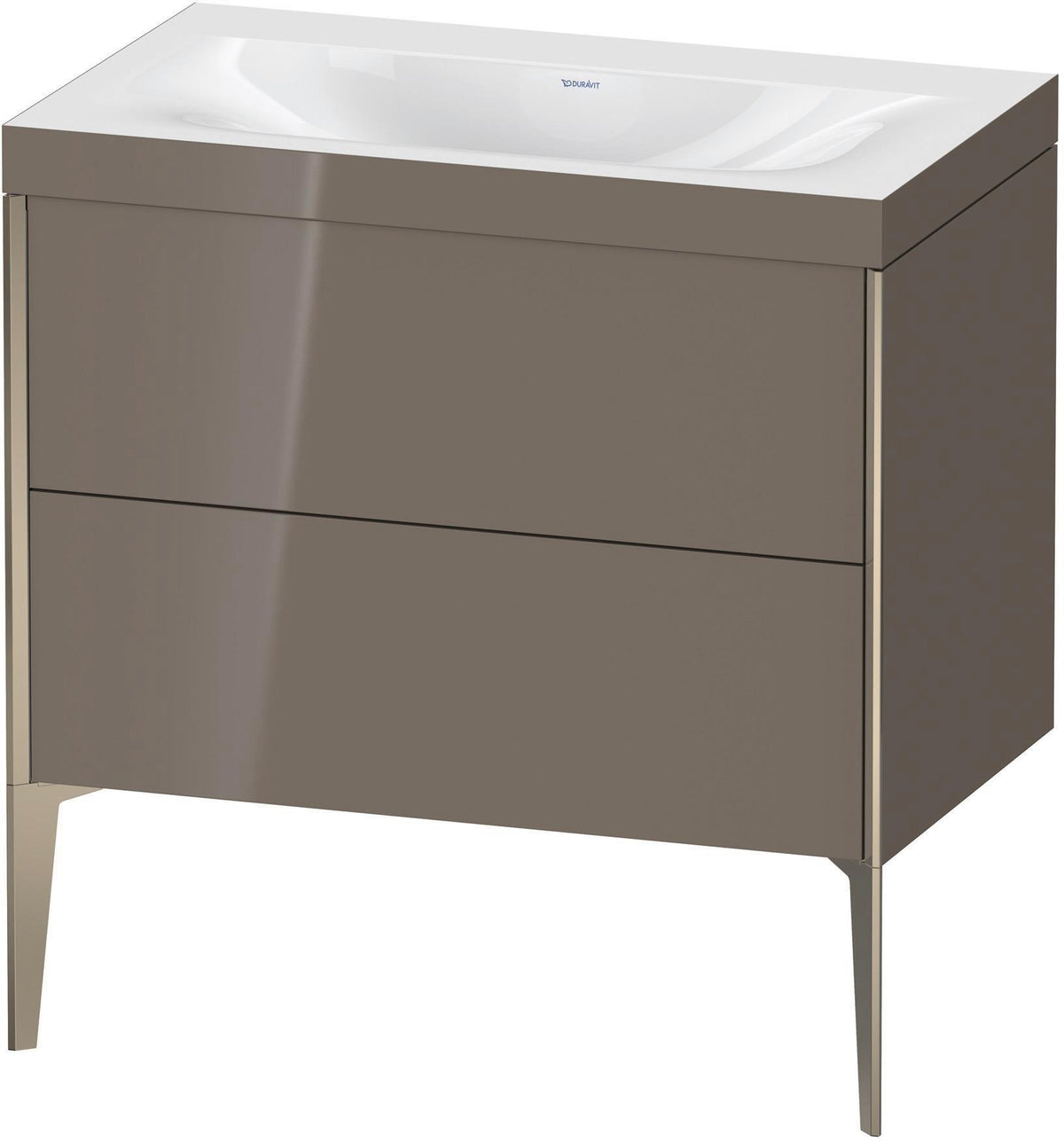DURAVIT XViu c-bonded Waschtischset 800 mm bodenstehend mit 2 Auszügen und Tip-on Technik