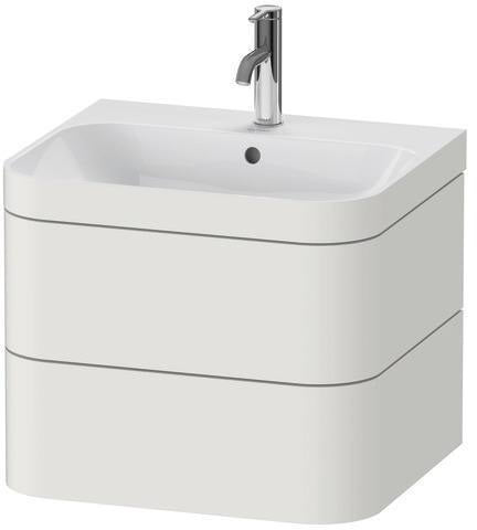 Duravit Waschtischset Happy D.2 Plus 2 Schubkästen 575x490 mm e HL Taupe Supermatt